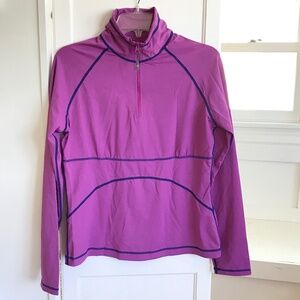 ATHLETA Performance Long Sleeve Quarter Zip Top Women’s Size Large